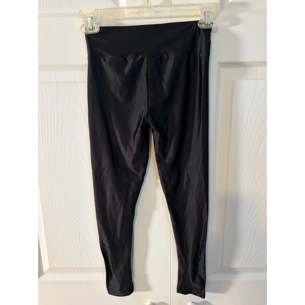 Converse All Star Kids Black Athletic Leggings Size S 8-10 Years Chuck Taylor